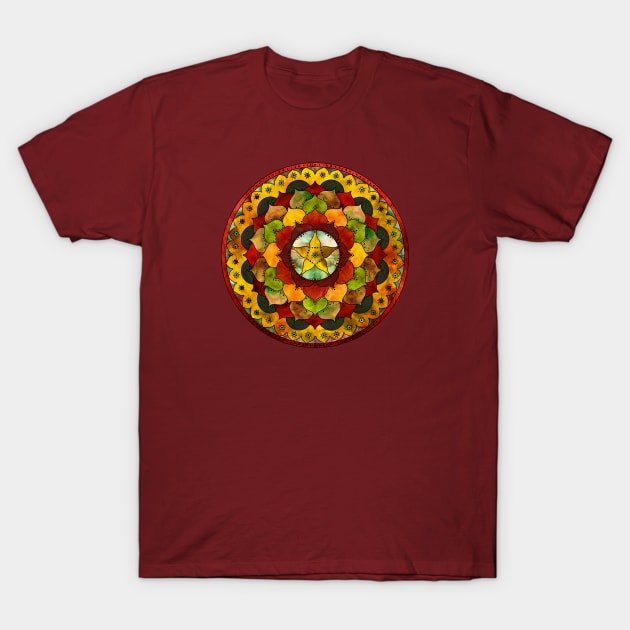 Star Mandala Autumn T-Shirt by Tiger Torre